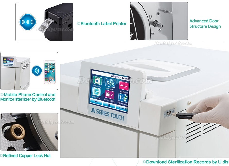 Getidy&reg; JN-23/29/45 Dental Autoclave Sterilizer Class B 23L/29L/45L with Printer